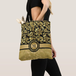 Bolsa Tote Máscara Dourada monogramada