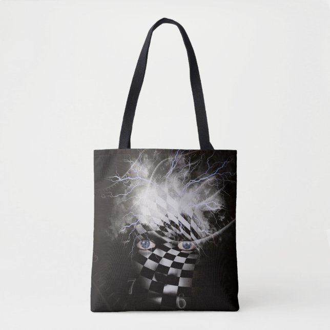 Bolsa Tote Máscara mística com espirais de tempo (Frente)