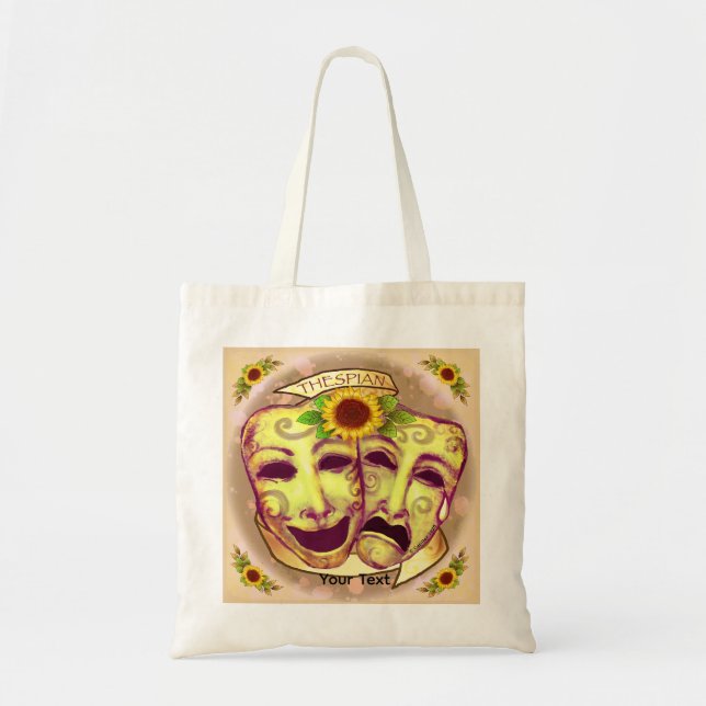 Bolsa Tote Máscaras de Ator Amarelas (Frente)