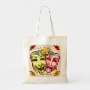 Bolsa Tote Máscaras de Ator Amarelo Vermelho