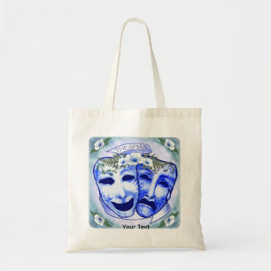 Bolsa Tote Máscaras de Ator Azuis