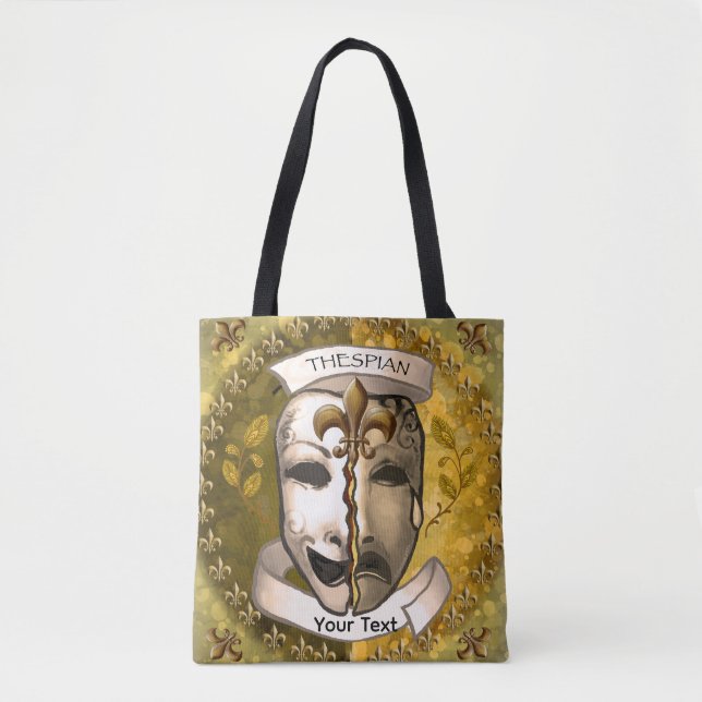 Bolsa Tote Máscaras de Ator Fleur De Lis (Frente)