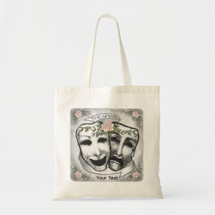 Bolsa Tote Máscaras de Ator Preto e Branco