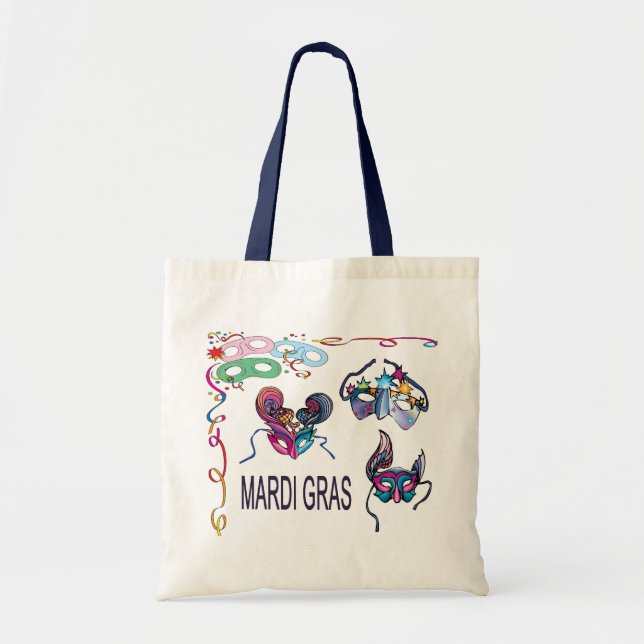 Bolsa Tote Máscaras de Mardi Gras - (Frente)