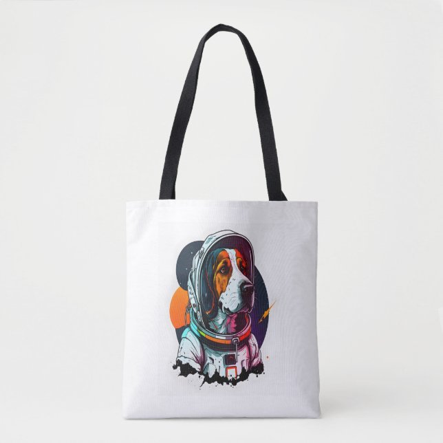 Bolsa Tote Mascote de Cachorro Astronout (Frente)