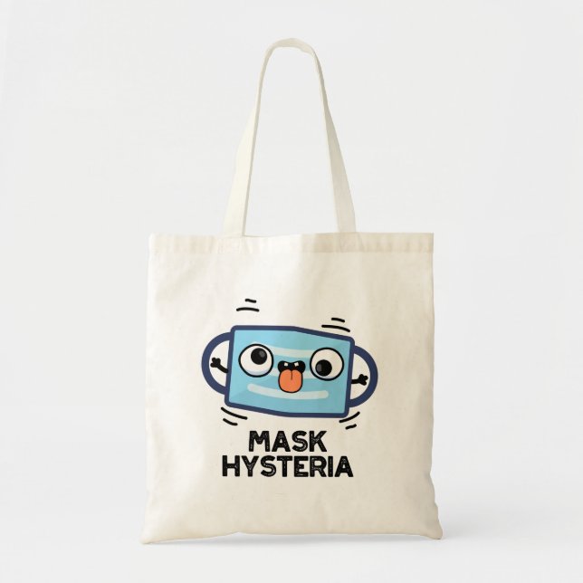 Bolsa Tote Mask Hysteria Funny Mask Pun (Frente)