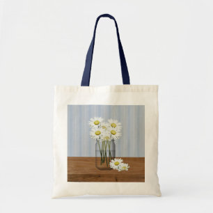 Bolsa Tote Mason Jar Of Daisies Bag