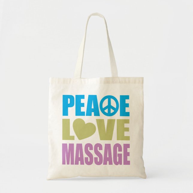 Bolsa Tote Massagem do amor da paz (Frente)