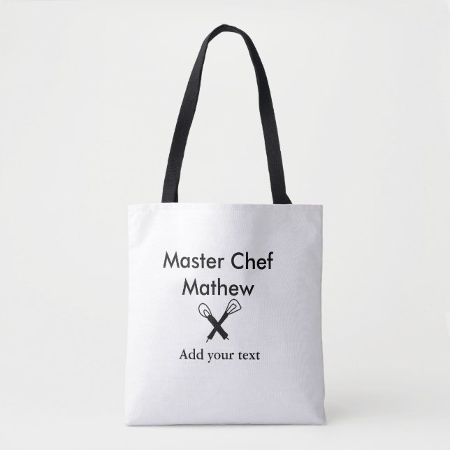Bolsa Tote Master chef cozinha padaria cozinheira adiciona te (Frente)