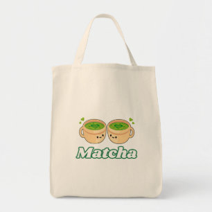 Bolsa Tote Matcha Cute Kawaii para chá matcha