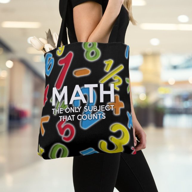 Bolsa Tote Matemática A Única Disciplina Que Conta Citação Di (Math The Only Subject That Counts Fun Quote Tote Bag)
