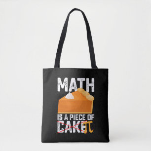 Bolsa Tote Matemática é um Pedaço de Bolo Pi Dia Engraçado