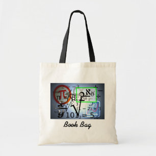 Bolsa Tote matemática geométrica em um saco de livros.#2