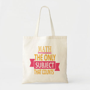 Bolsa Tote Matemática. O único assunto que conta. Piada da