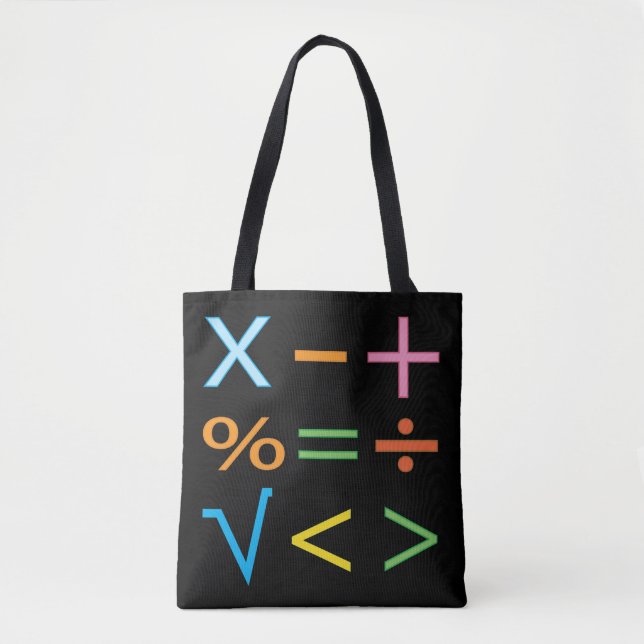 Bolsa Tote Matemática Símbolo Matemático  (Frente)