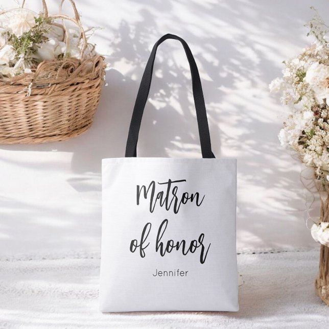Bolsa Tote Matéria do Casamento Branco Negro de Honra (Criador carregado)