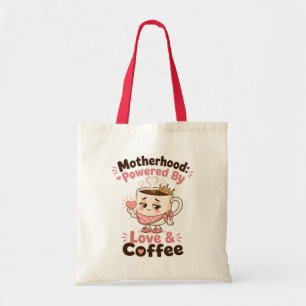 Bolsa Tote Maternidade Energizada Pelo Amor E Café Mãe Engraç