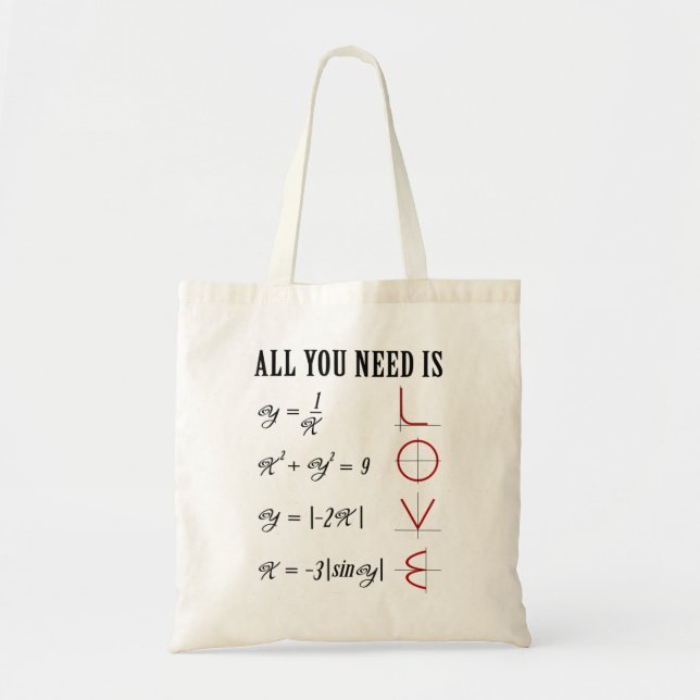 Bolsa Tote Math T-Shirt Adora Engraçados Professores De Matem (Frente)
