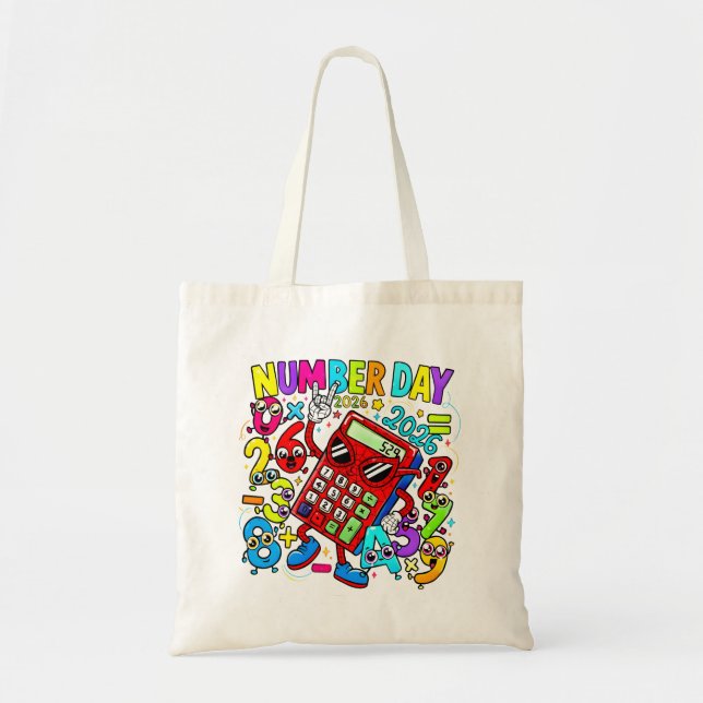 Bolsa Tote Maths Number Day Tote Bag for School (Frente)