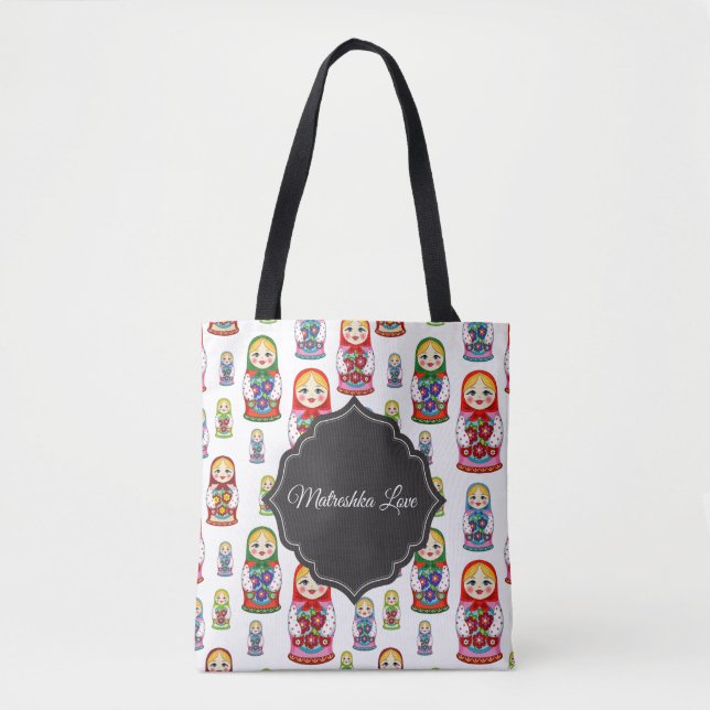 Bolsa Tote Matreshka personalizável (Frente)