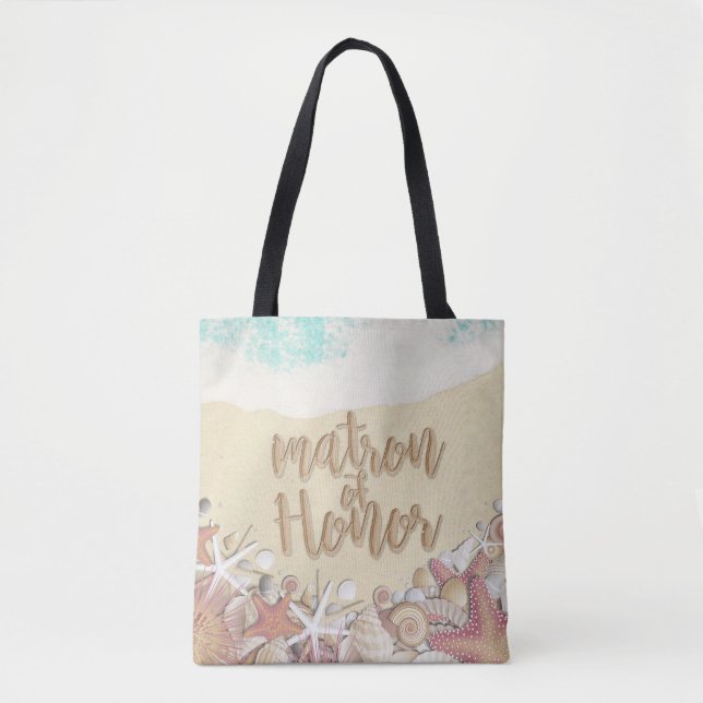 Bolsa Tote Matrimônio de Casamento de Peixe-Estrelas de Praia (Frente)