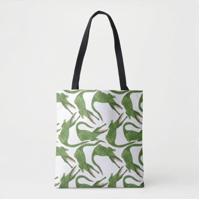 Bolsa Tote Matriz Crocodilo White Watercolor (Frente)