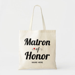 Bolsa Tote Matriz de honra do casamento da tipografia
