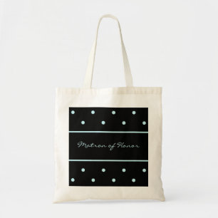 Bolsa Tote Matriz de Honra Tote Bag — Pontos Azuis em Preto