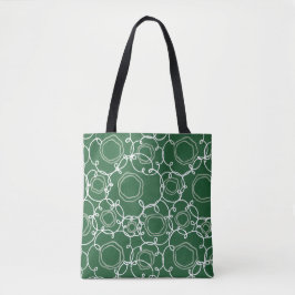 Bolsa Tote Matriz Floral Abstrata (Verde Escuro) Arte Refinad