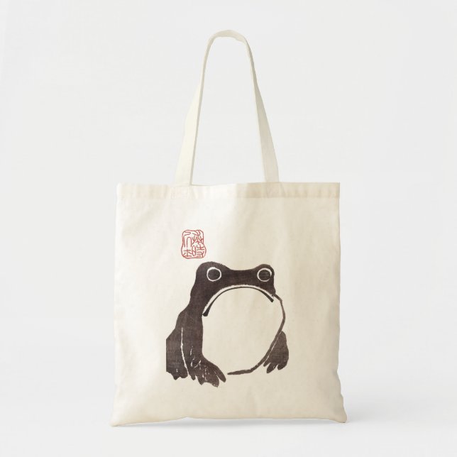 Bolsa Tote Matsumoto Hoji, Sapo Grumpy, camisa essencial (Frente)