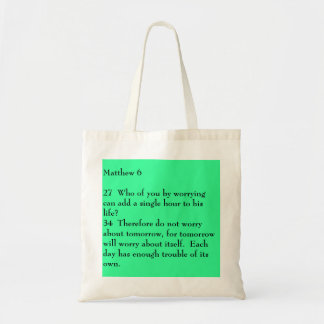 Bolsa Tote Matthew 627 quem de você preocupando pode