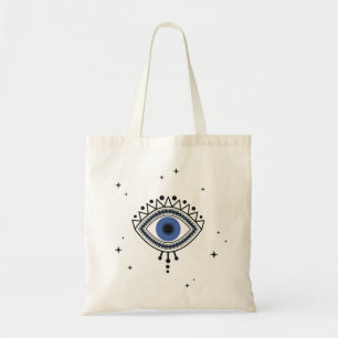 Bolsa Tote Mau oftalmologia, símbolo de magia ocular azul