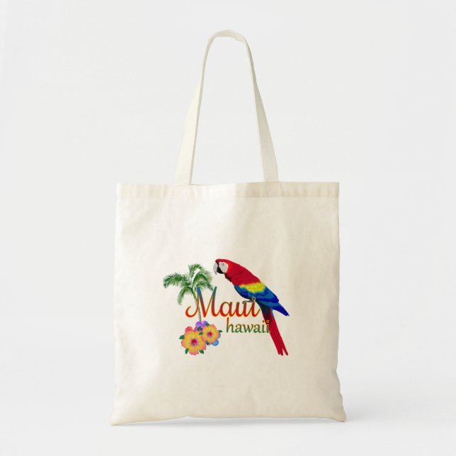 Bolsa Tote Maui Hawaii - Papagaio Tropical (Frente)