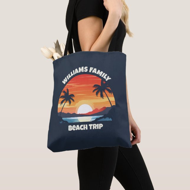 Bolsa Tote Maui Hawaii Vacation Sunrise Palm Trees Personaliz (Close Up)