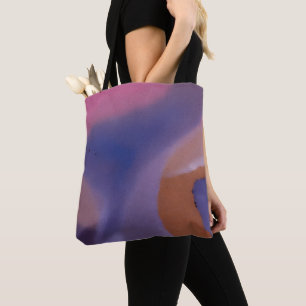 Bolsa Tote “Mauve Mirage Flow” – Rosa Azul Pêssego Abstrato