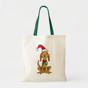 Bolsa Tote Max o Cão com Chapéu de Papai Noel