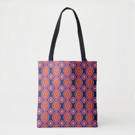 Bolsa Tote Maximalista Moderno de Meados do Século Preto Lara
