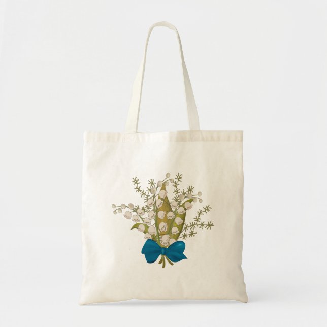 Bolsa Tote May Lily do Vale Floral Buquê (Frente)