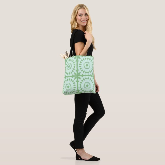 Bolsa Tote Mazipoodles Caleidoscópio Roda A Pastilha Verde (No(a) Modelo)