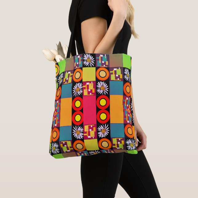 Bolsa Tote Mazipoodles Patchwork Quilt 4 Multi (Close Up)
