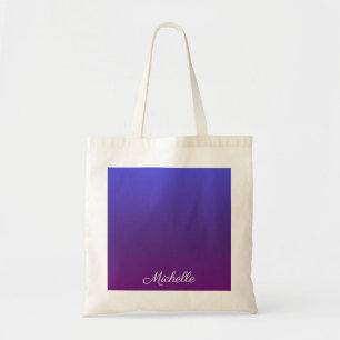 Bolsa Tote Mbre azul e roxa personalizada
