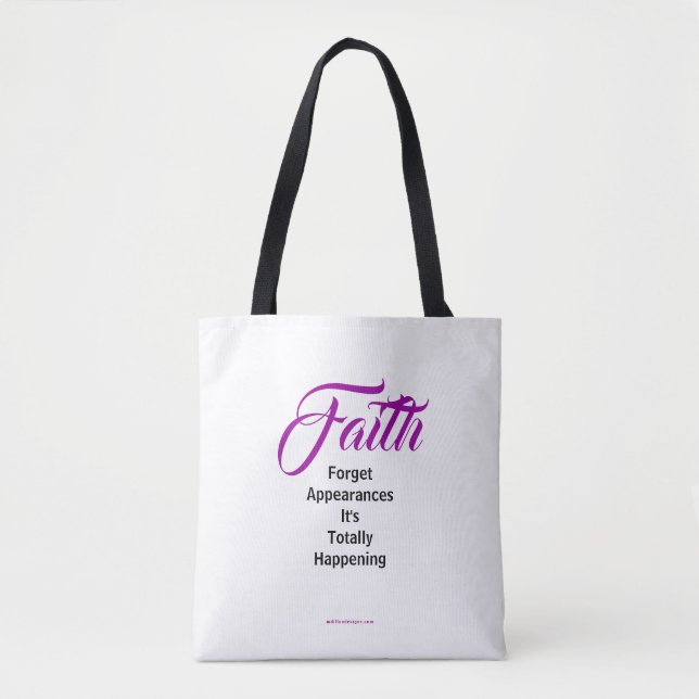 Bolsa Tote MDILLONDESIGNS.COM apresenta #FAITH (Frente)
