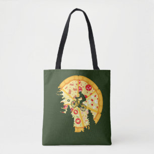 Bolsa Tote Me leve até a lua de pizza