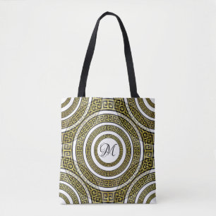 Bolsa Tote Meandro da Chave Grega na Arte Deco de Monograma G