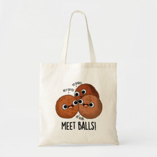 Bolsa Tote Meatball Puns Engraçados
