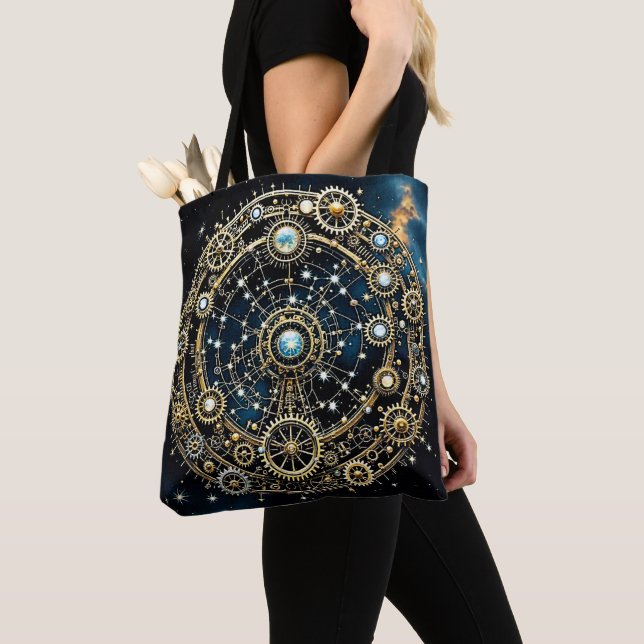 Bolsa Tote Mecanismo Celestial Arte Cósmica (Close Up)