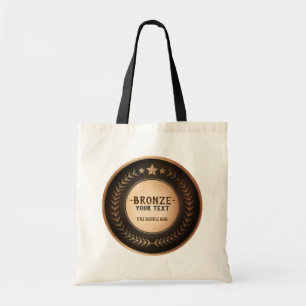 Bolsa Tote MEDALHA Bronze Campeão IMPRESSÃO PERSONALIZADA DIY
