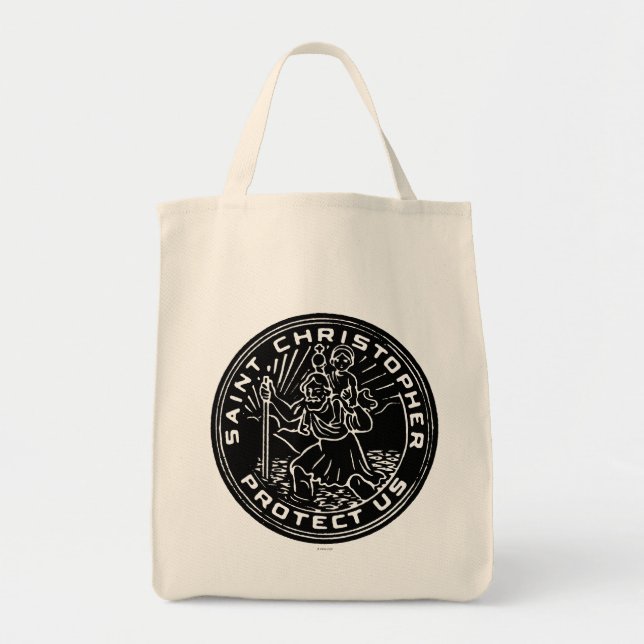 Bolsa Tote Medalha de Christopher de santo (Frente)
