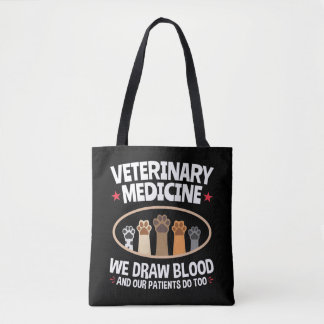 Bolsa Tote Medicina Veterinária Nós Desenhar Sangue Engraçado
