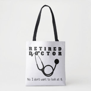 Bolsa Tote Médico aposentado Stethoscope Sassy Engraçado Refo